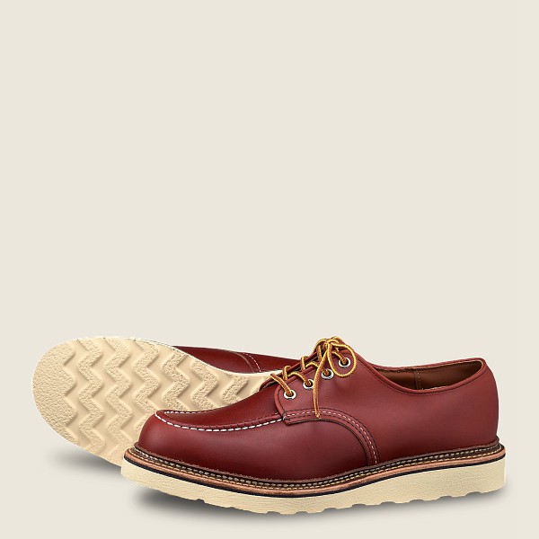 Red Wing Mens Classic - Russet Portage Leather - Oxford Burgundy - 6543QVFWS